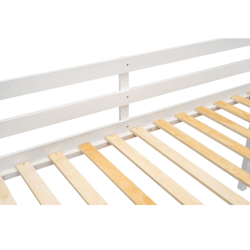 Low Loft Bed With Adjustable Ladder