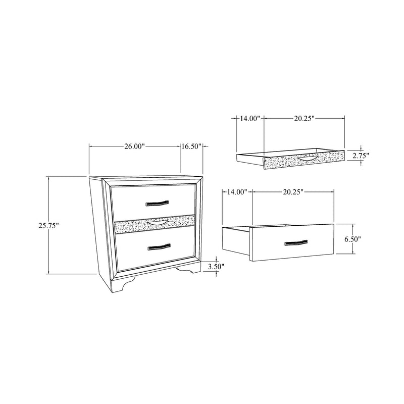 Ryder - Nightstand With 2 Drawers