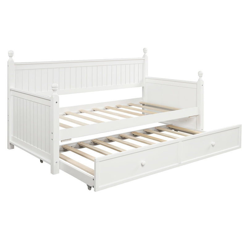 Twin Size Daybed & Twin Size Trundle - White
