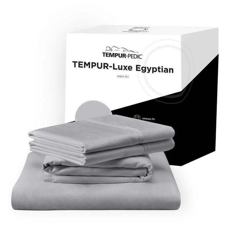 Linens - Tempur Luxe Egyptian Cotton Sheet Set - Silver Mist