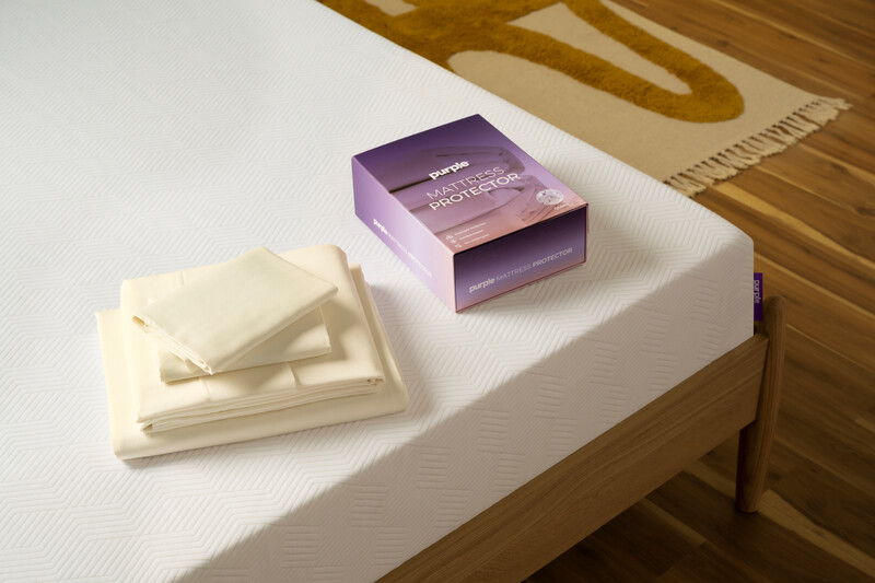 Purple Waterproof Mattress Protector Deep Pocket - Queen