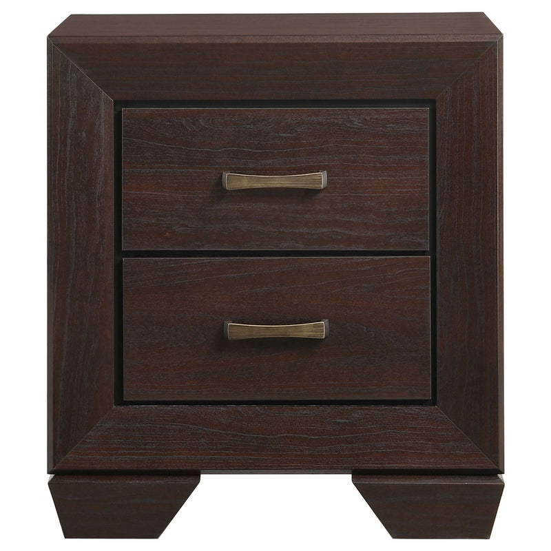 Copper - 2 Drawer Rectangular Nightstand