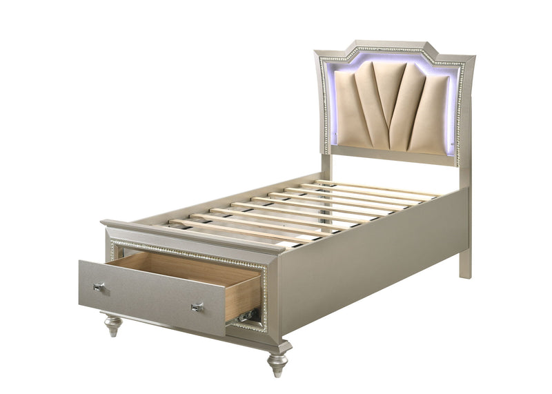Kaitlyn - Bed With LED & Storage