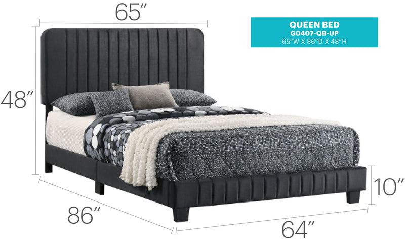 Channel Tufted Bed