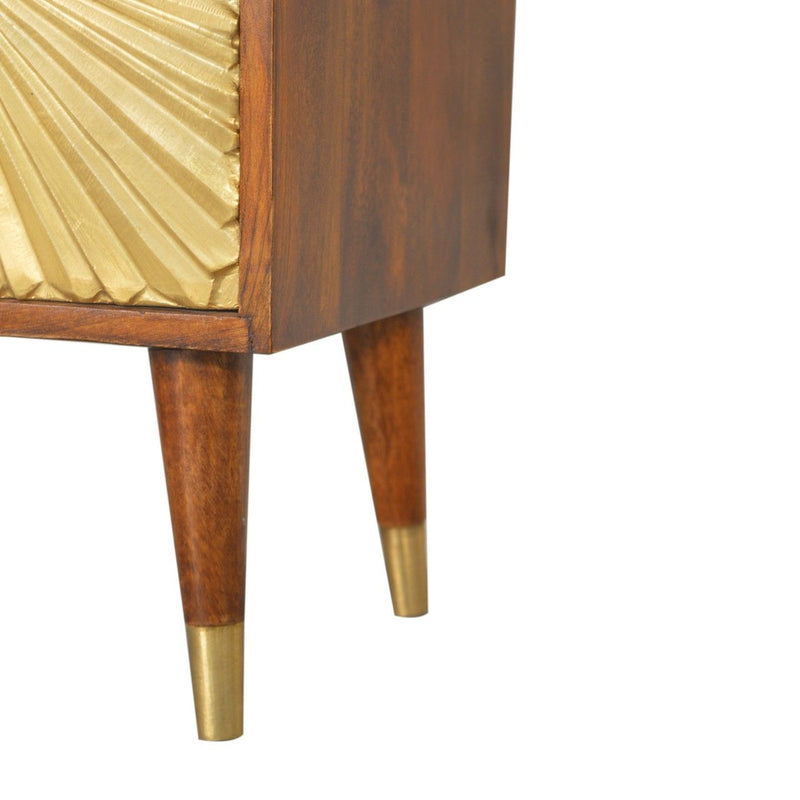 Manila - Nightstand - Brown / Gold