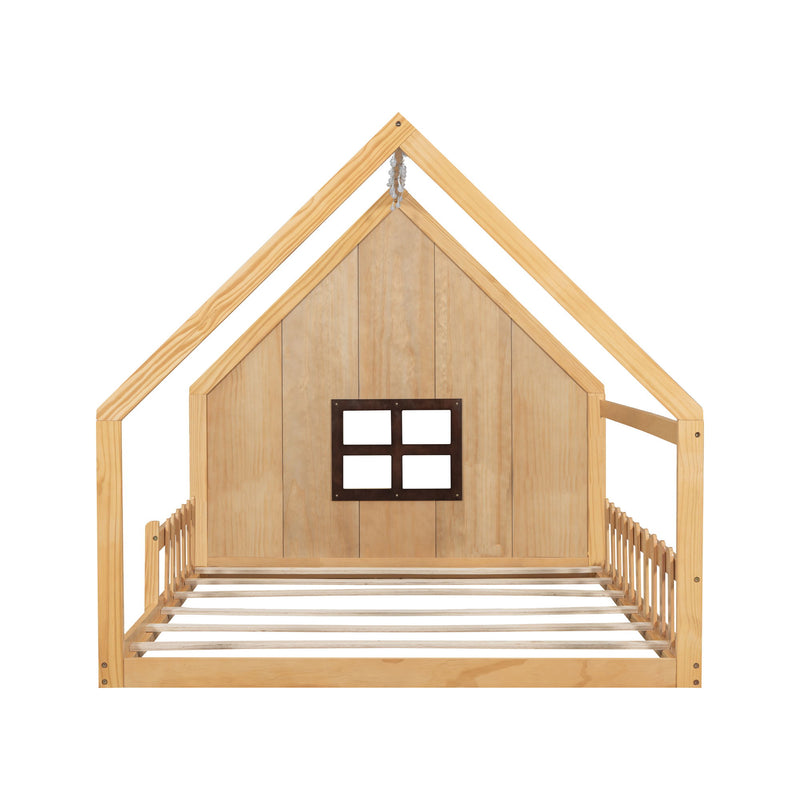 House Bed With Window And Fence