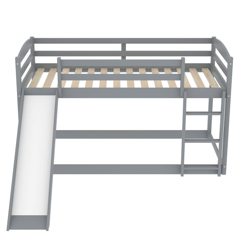 Durable Bunk Bed With Convertible Slide And Ladder