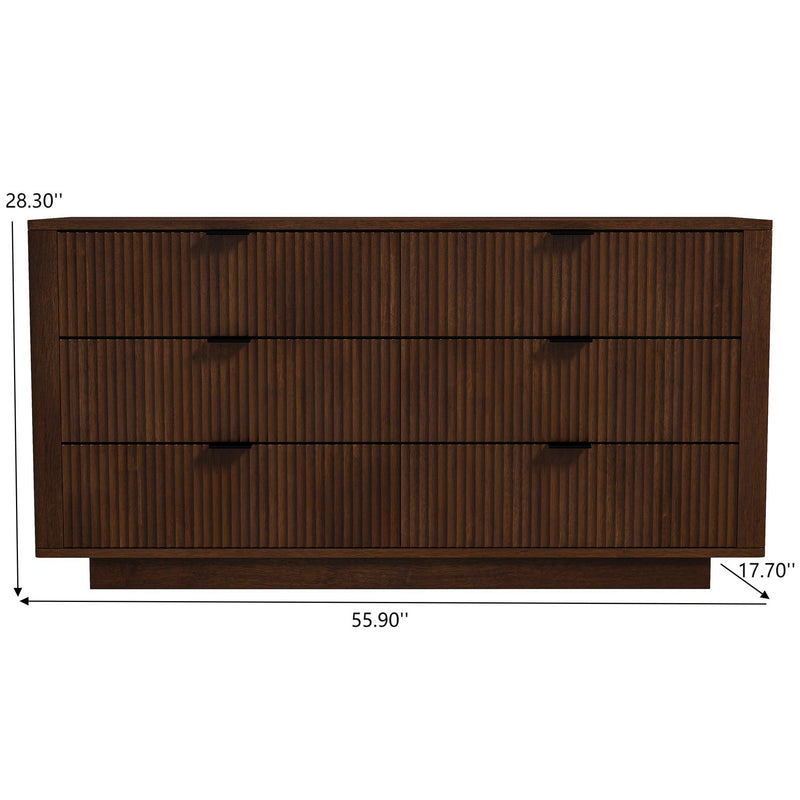 Lola - Dresser With 6 Drawers - Dark Brown