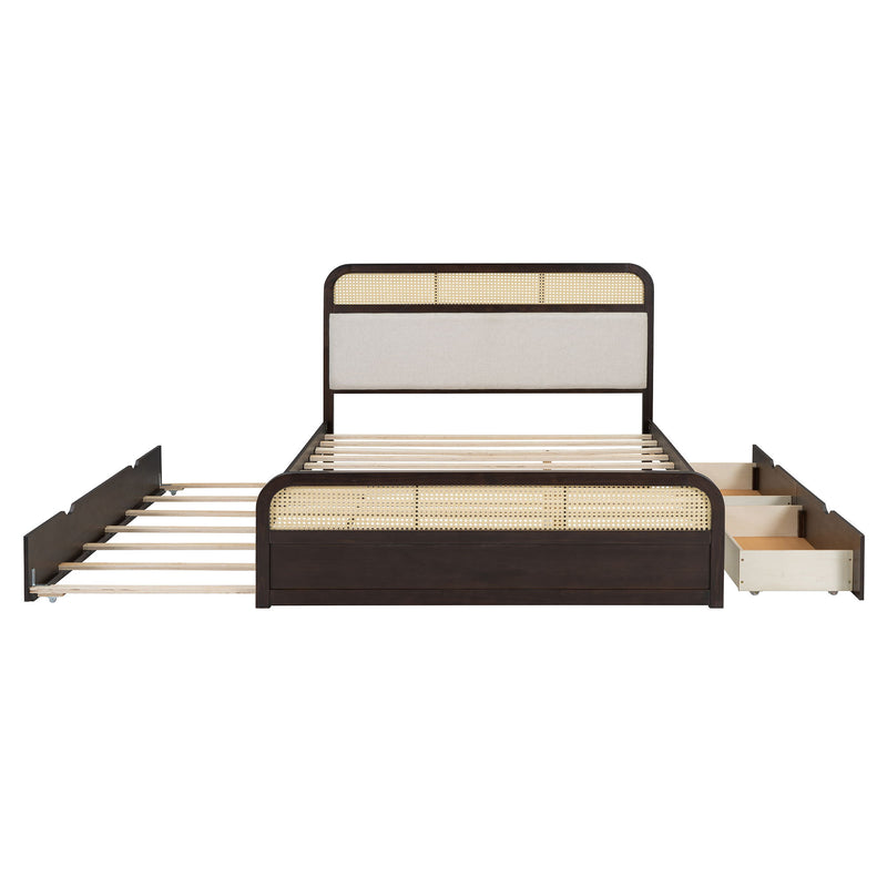 Platform Bed With Trundle And 2 Drawers