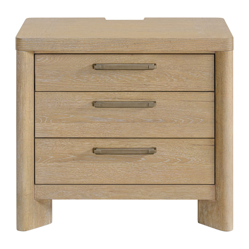 3 Drawer Nightstand - Tan