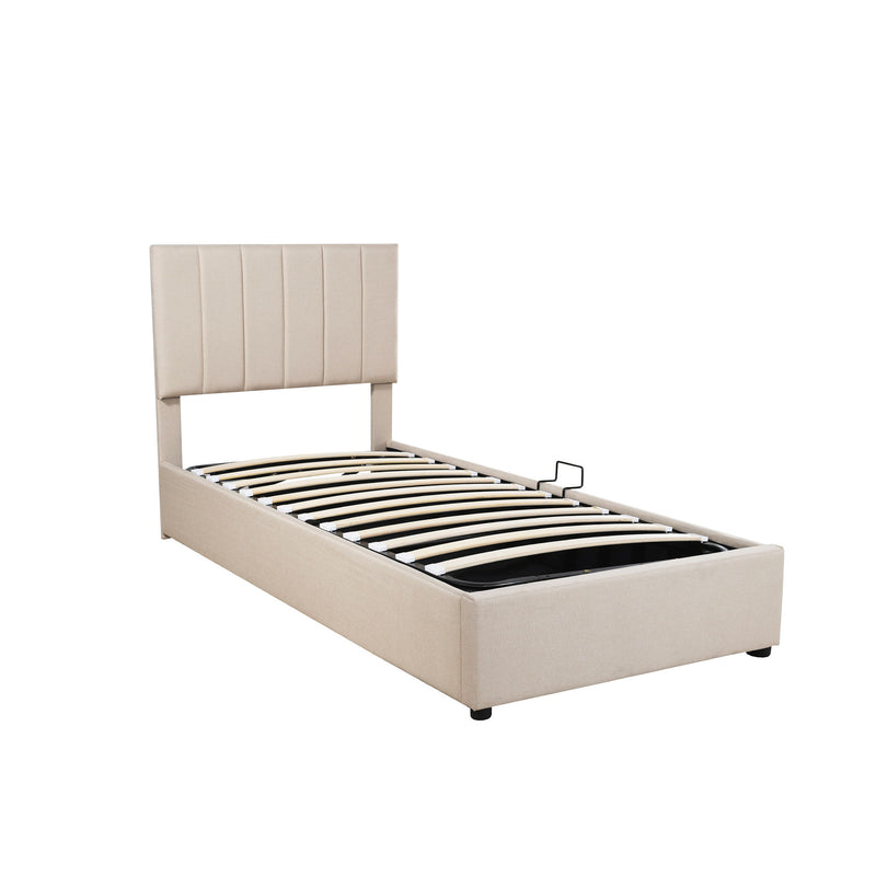 Upholstered Platform Bed With A Hydraulic Storage System