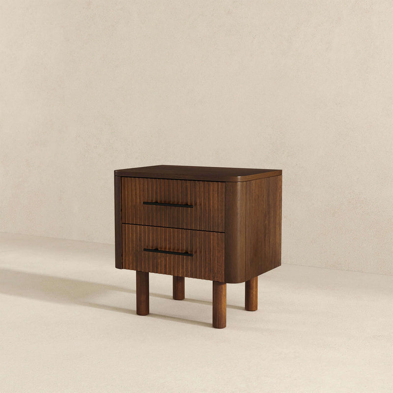 Logan - Nightsd Bed Side Tables With 2 Drawers - Brown