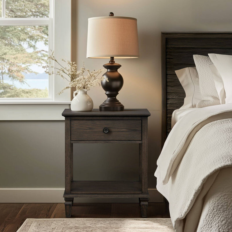Victoria - Bedside Table With Drawer And Shelf