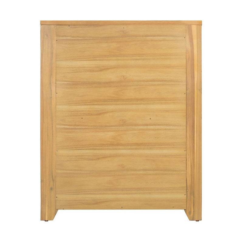 5 Drawer Dresser - Natural Wood / Brown