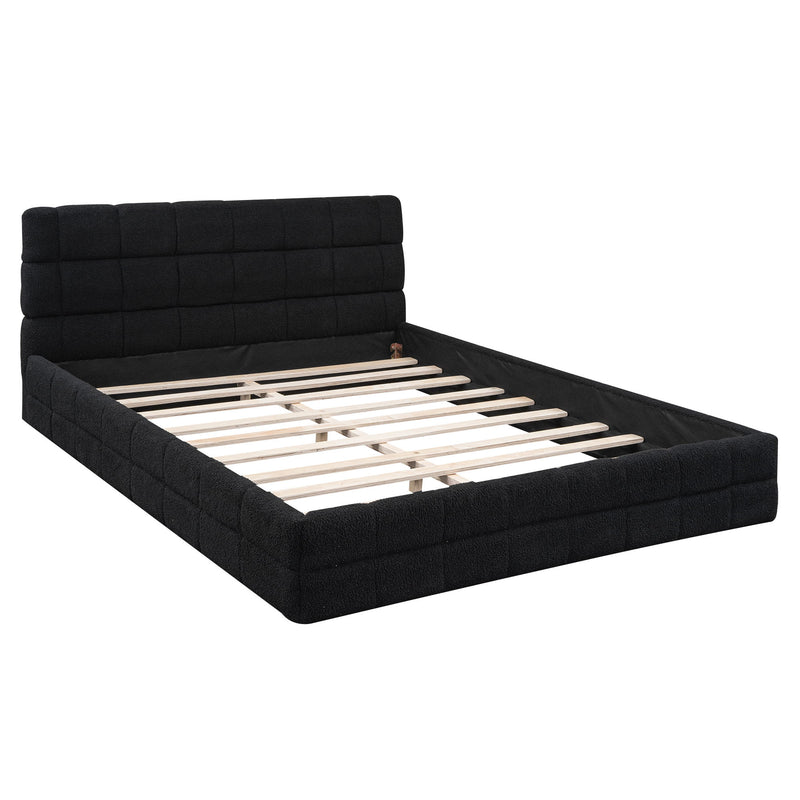 Upholstered Platform Bed With Headboard
