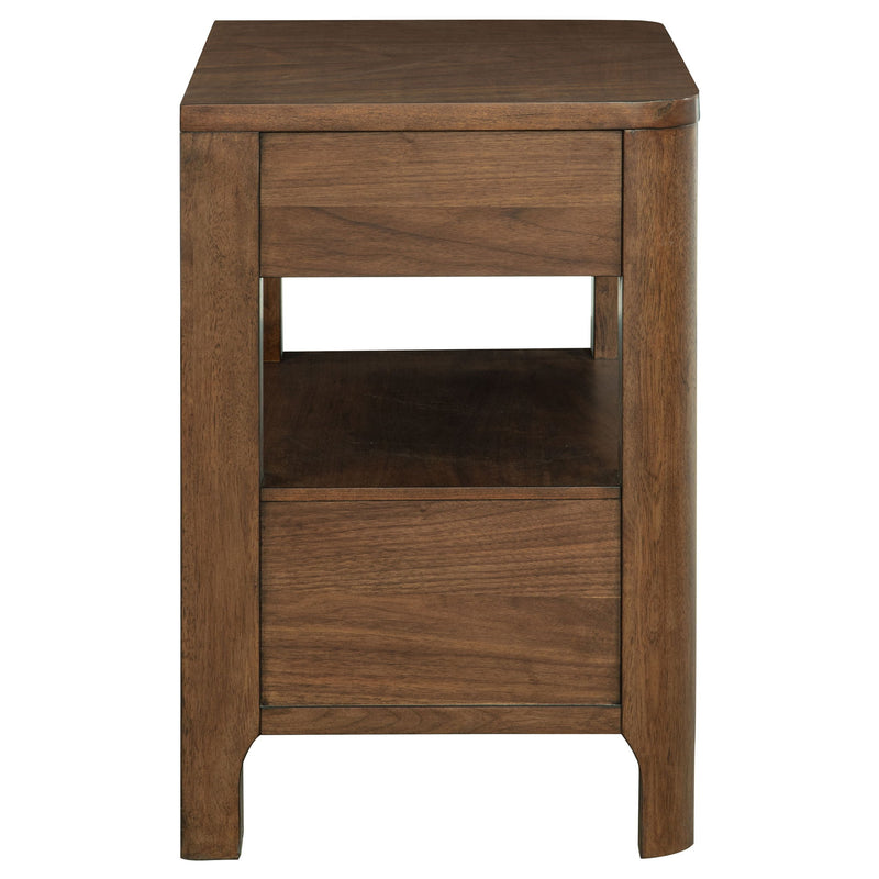 Verona - 2 Drawer Bedside Table With Hidden Storage - Walnut