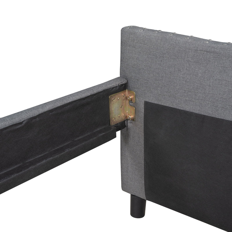 Upholstered Daybed With Two Drawers, Wood Slat Support