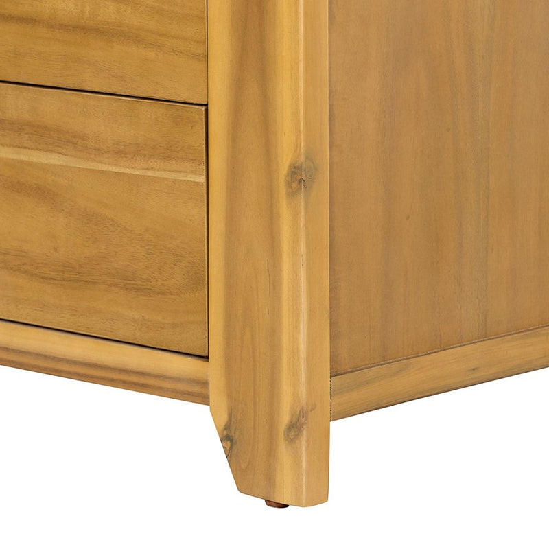 5 Drawer Dresser - Natural Wood / Brown